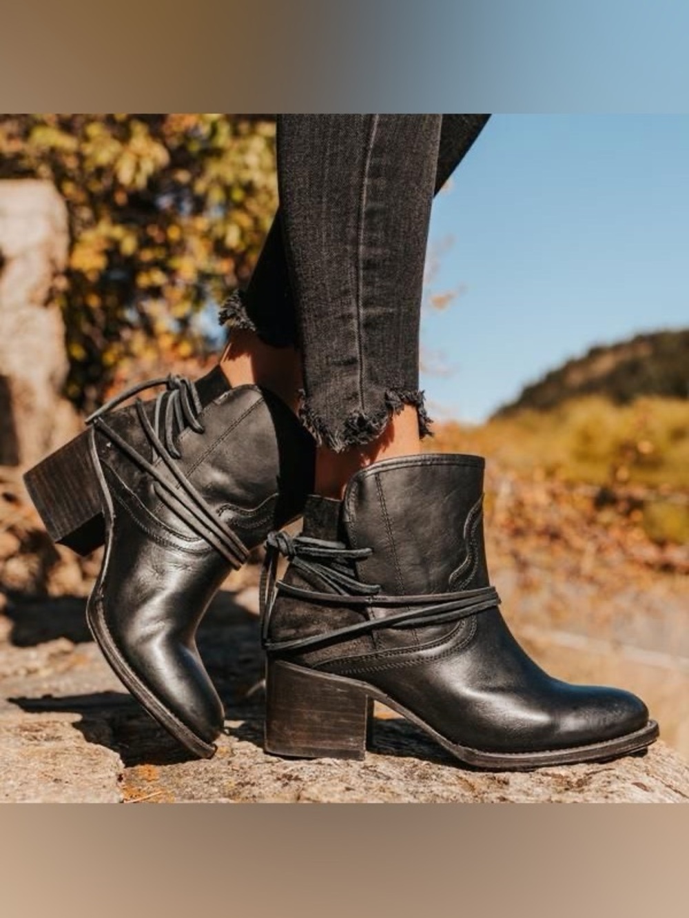Freebird Casey Leather Distressed Suede Lace-Up Edgy Short Ankle Boots Booties 9